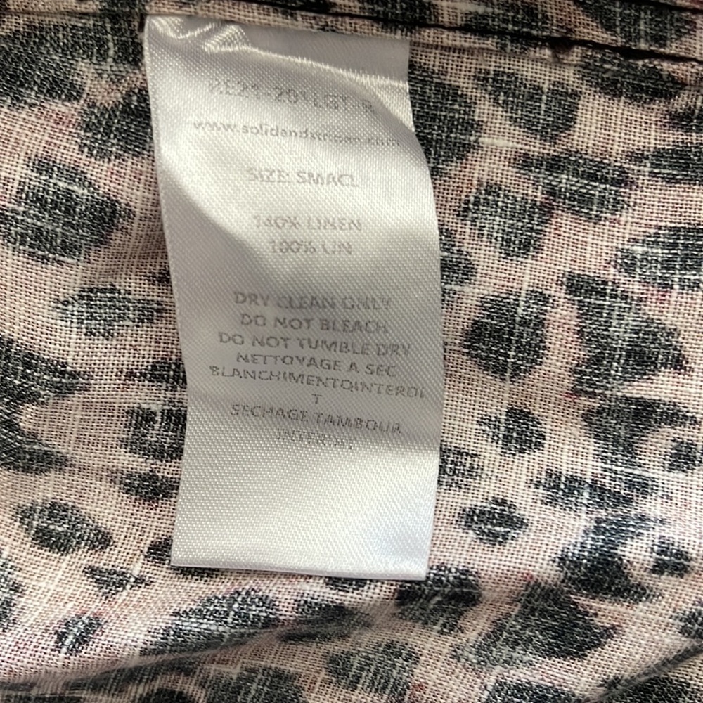 NWT SOLID & STRIPED The Oxford Leopard-Print Linen Shirt - Picture 8 of 9